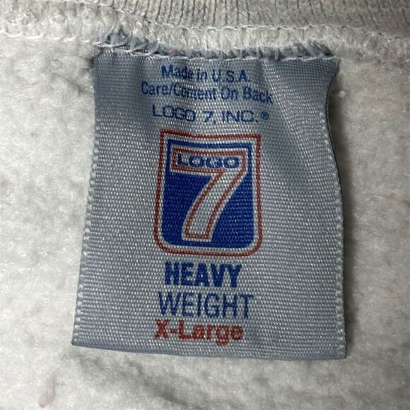 Vintage Logo7 Indianapolis 500 Crewneck Sweatshirt Men's XL Gray Pullover - Picture 3 of 4